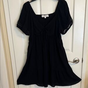 Hippie Rose Black Dress, XL